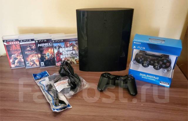 Sony Playstation 3 (PS3) Super Slim 500 ГБ 230 Игр 5в1, б/у, в наличии ...