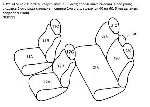 Тойота витц сиденья разложить