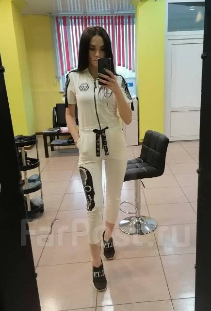 Philipp plein стеганный женский костюм зимний