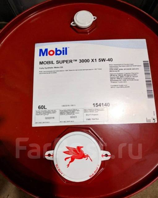 Mobil super 3000 X1 5W-40. 60 литров, гидрокрекинговое, 60,00 л. SN, A3 ...