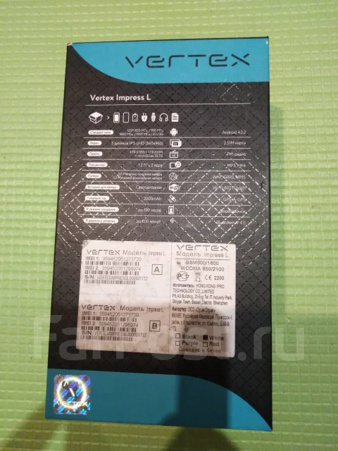 Vertex Impress L. �����, �����, 3G, Dual-SIM ����