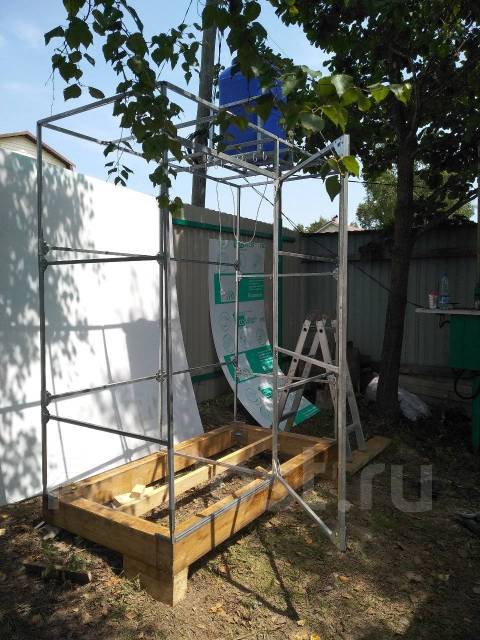 Каркас дачного душа оцинкованный с тамбуром, новый, в наличии. Цена: 16 ...