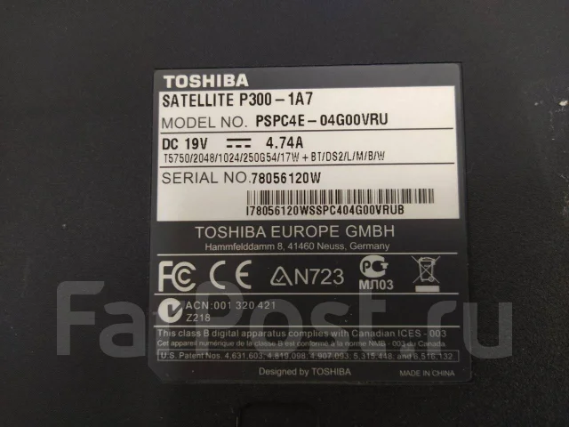 Toshiba Satellite P305D. ��� 1024 ��, WiFi: 1, Bluetooth: 1 ����