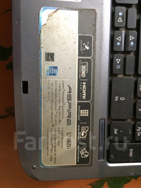 Acer Aspire 5738ZG. 2,2����, Bluetooth: 1 ����