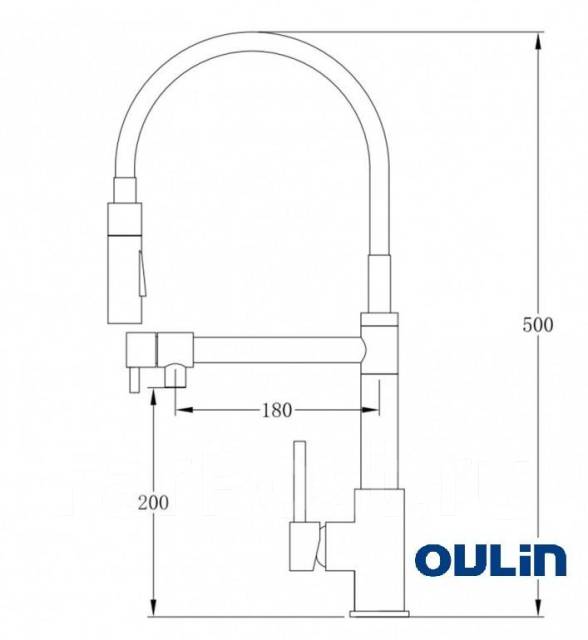 Смеситель для кухни oulin ol 8016