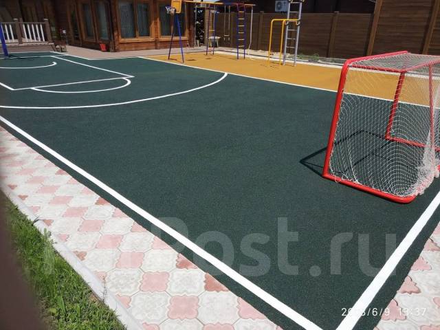 Резиновое покрытие для детских и спортивных площадок Резиновая крошка ...