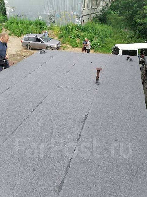 Ремонт кровли гаража. Монтаж кровли. Ремонт мягкой кровли. Кровля ...