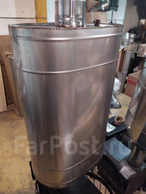 Бак на трубе 80л. для нагрева воды в бане, труба 1м - Климатическое и ...