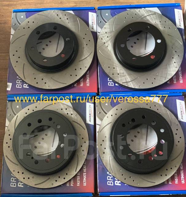 Диски тормозные перфорированные Avantech перед+зад Prado 120/GX470 ...