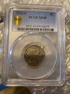 ��� 5 ������, 1924 Buffalo Nickel ������� ��������� �����: "S" ����