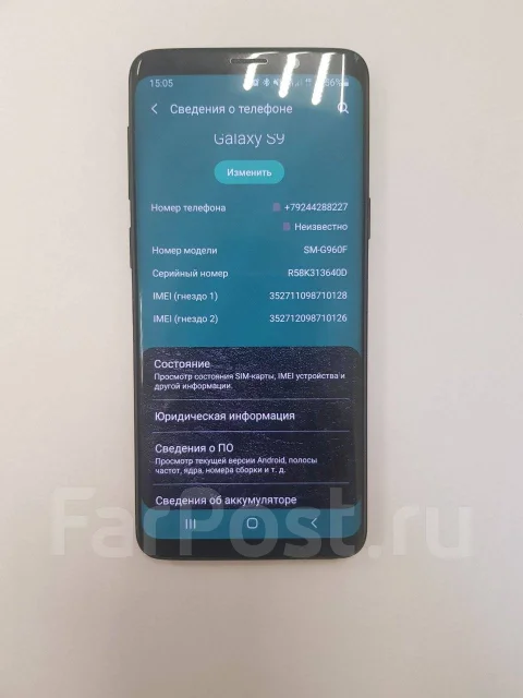 Samsung Galaxy S9. �/�, ������, 3G, 4G LTE, ����������, NFC ����