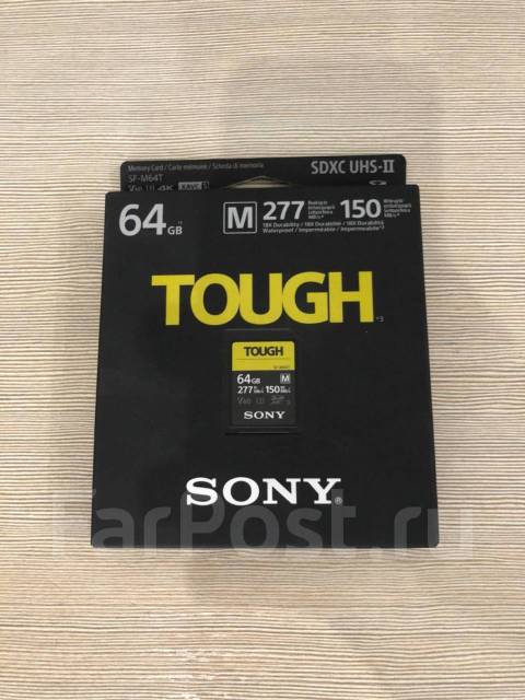 Карта памяти sony tough sdxc 128gb 277r 150w sf m128t t