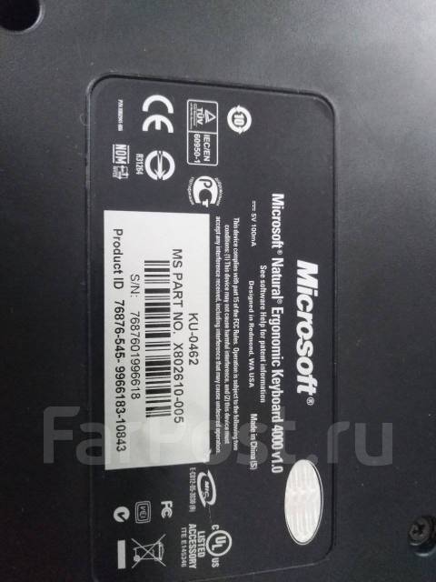 Клавиатура Microsoft Natural Ergonomic Keyboard 4000 на запчасти ...