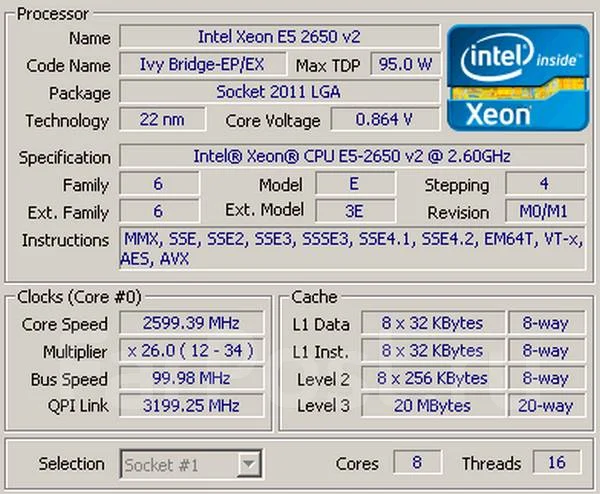 Intel Xeon E5-2650 v2 ����