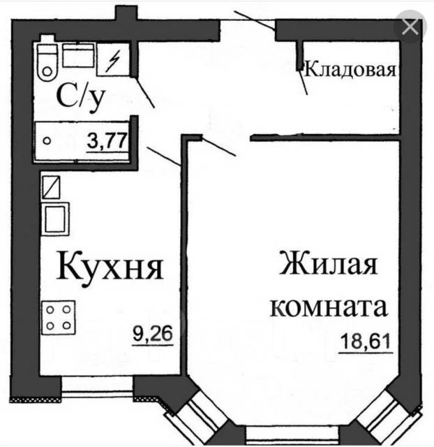 Схема 1 комнатной квартиры фото 37