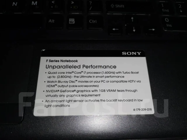 Sony VAIO VPC-F11S1R. 16.4", ��� 6 ��, WiFi: 1, Bluetooth: 1, ����������� �� 24��. ����