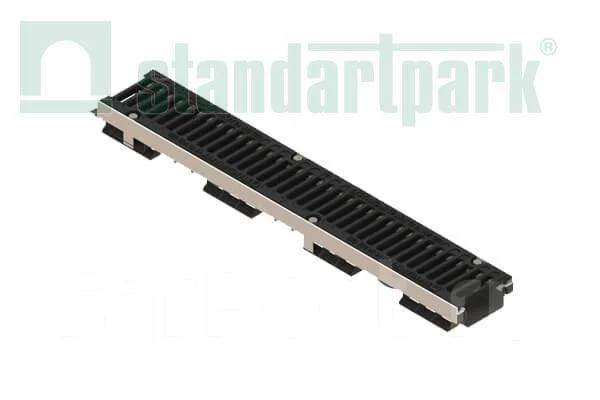 Лоток дренажный пластиковый с чугунной решеткой в Наличии - Кровля и ...