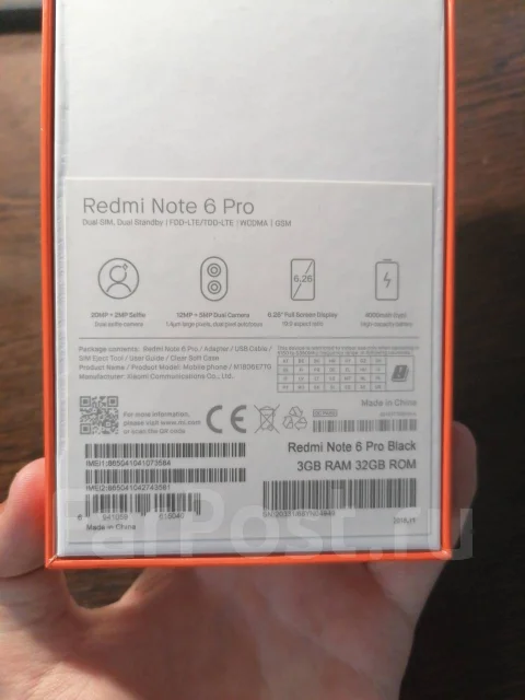 Xiaomi Redmi Note 6 Pro. �/�, ������, 4G LTE, Dual-SIM ����