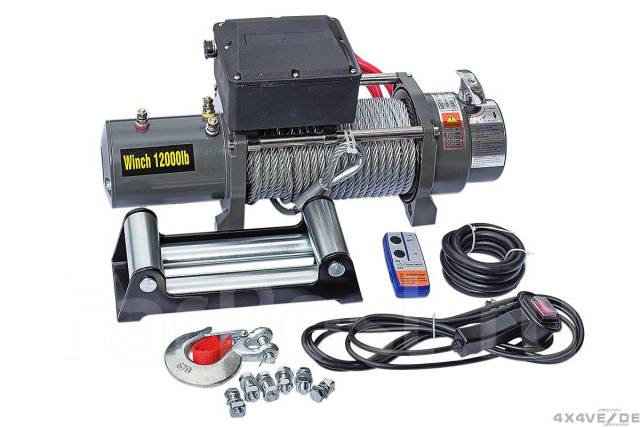 Лебедка автомобильная -Electric Winch 12v  lbs (6 тонн)  во .