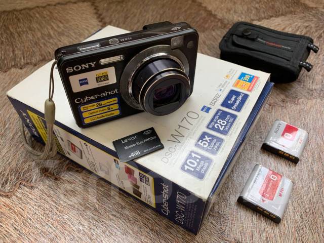 Sony Cyber-shot DSC-W170 +2 аккумулятора +карта 4Gb +Чехол, 10 - 14.9 ...