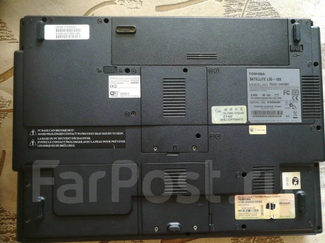 Toshiba Satellite L30. 15", 1,8����, ��� 1536 ��, ���� 750���, WiFi: 1 ����