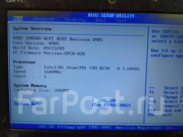 Asus Eee PC 1005HA. 10", 1,6����, ��� 2048 ��, ���� 160���, WiFi: 1, Bluetooth: 1 ����