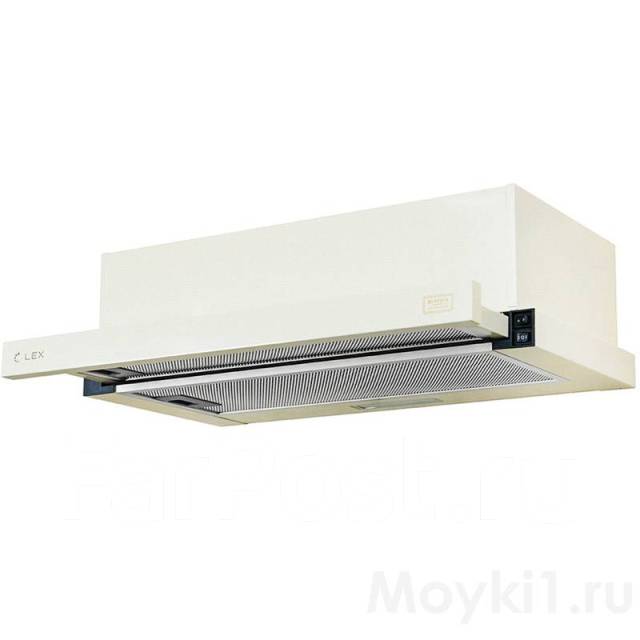 Встраиваемая в шкаф вытяжка для кухни 60 см LEX Hubble 600 Ivory Light ...