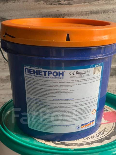 Гидроизоляция проникающего типа для защиты бетона Пенетрон 5 кг ведро ...