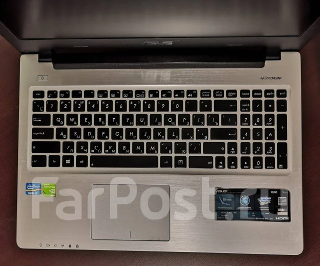 Asus K56C. 15.6", 1,8����, ��� 4 ��, ���� 149���, WiFi: 1, Bluetooth: 1, ����������� �� 2��. ����
