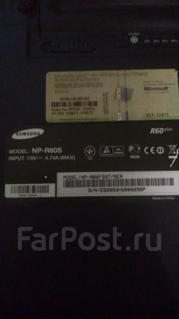 Samsung R60 Plus. 15.4", 1,8����, ��� 2048 ��, ���� 160��� ����