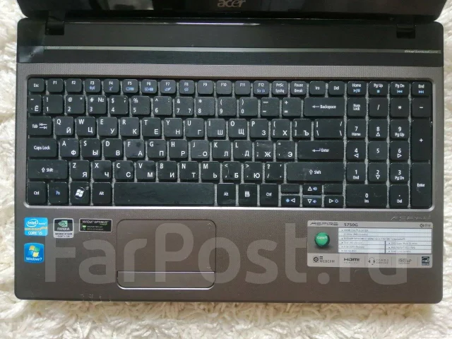 Acer Aspire 5750G. 15.6", 2 300����, ��� 4 ��, ���� 320���, WiFi: 1, Bluetooth: 1, ����������� �� 4��. ����