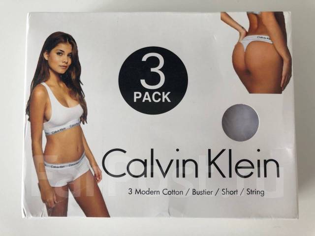 Набор нижнего белья Calvin Klein 3 pack, белый, размер: 44, 88,0