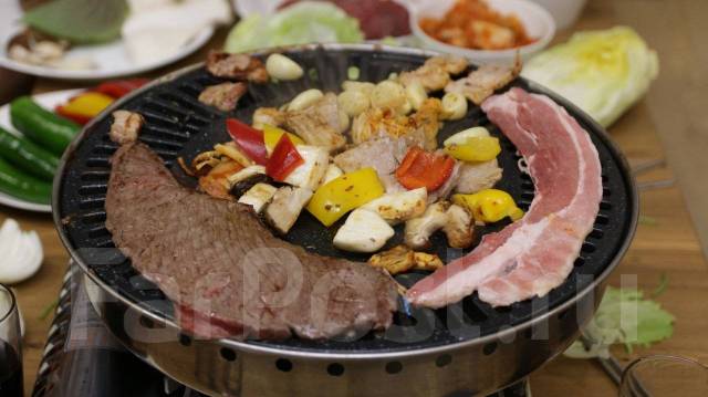 Жаровня-гриль с мраморным покрытием. Готовь вкусно и без дыма, новый, в ...