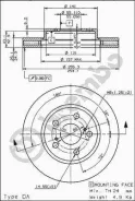 ���� ��������� �������� Brembo 09.5844.10 Toyota 09584410 ����