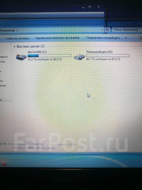 Acer Aspire One 725-C61kk. 10", 1����, ��� 2048 ��, ���� 160���, WiFi: 1 ����
