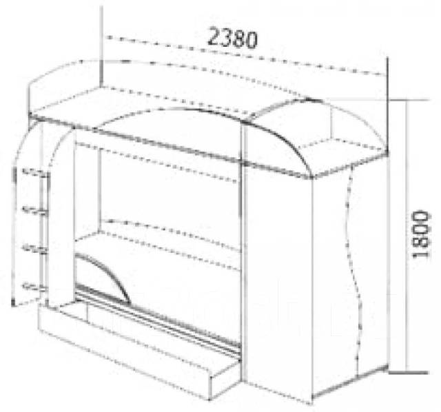 Двухъярусная кровать омега 4а