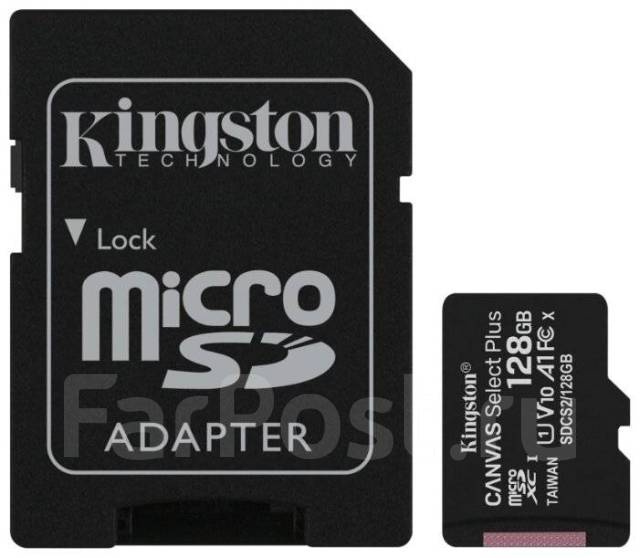 Карта памяти 128gb microsdxc kingston canvas go plus class 10 uhs i u3