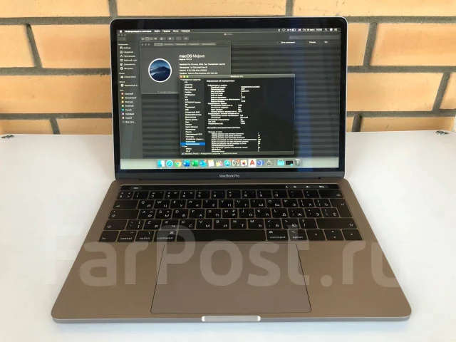 Apple MacBook Pro 13 2019 Mid. 13.3", 1,4����, ��� 8 ��, ���� 256���, WiFi: 1, Bluetooth: 1, ����������� �� 10��. ����