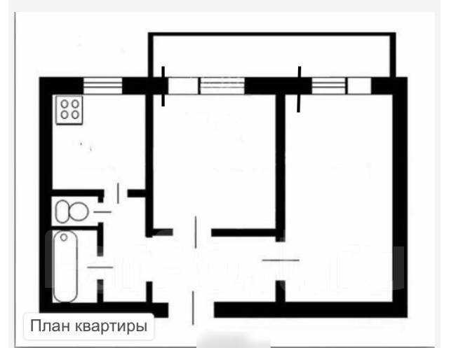 Двухкомнатная квартира с балконом планировка 2-хкомнатная квартира - Купить 2-комнатная квартиру в Уссурийске ФарПост