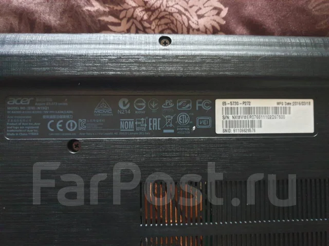 Acer Aspire E15. 15.6", 1,7����, ��� 4 ��, WiFi: 1 ����