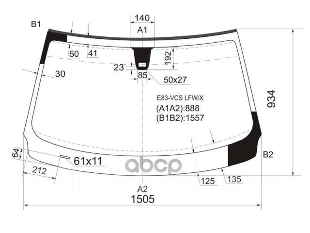 Стекло Лобовое + Дд Bmw X3 E83 03-10 XYG арт. E83-VCS LFW/X, переднее ...
