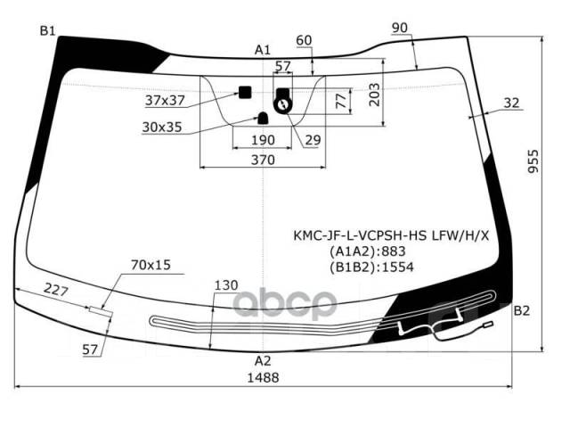 Стекло лобовое с обогревом щеток дд mitsubishi pajero 3 5d 06