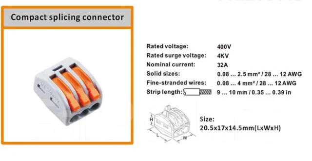 Клемма электрическая PCT-213 (аналог WAGO) - Свет и электрика во ...