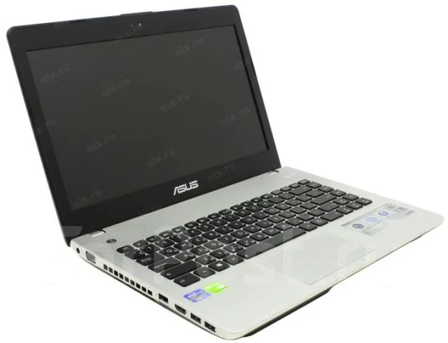 Asus N46JV. 14", 2 400����, ��� 8 ��, ���� 256���, WiFi: 1, Bluetooth: 1, ����������� �� 1��. ����