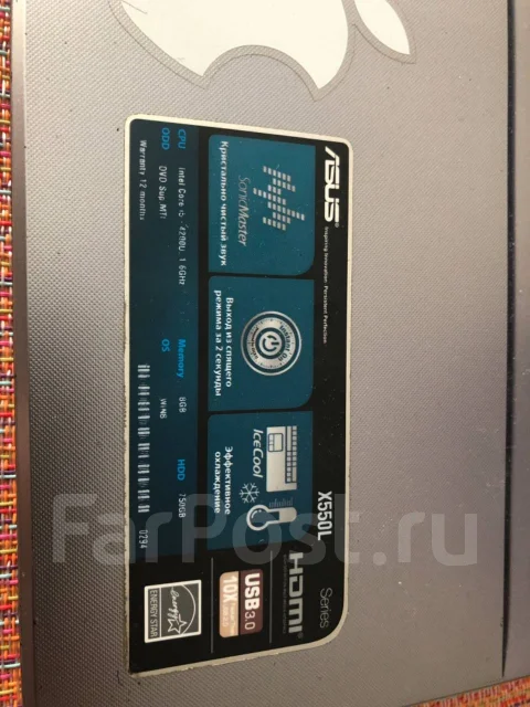 Asus X550L. ��� 8 ��, WiFi: 1, Bluetooth: 1 ����