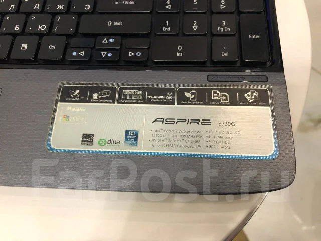 Acer Aspire 5739G. 15", ��� 4 ��, ���� 320���, WiFi: 1, Bluetooth: 1 ����