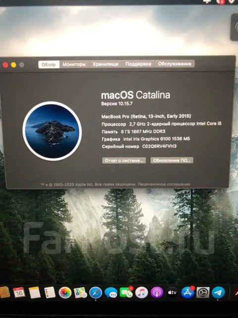 Apple MacBook Pro 13 2015 Early. 13", ���� 512���, WiFi: 1 ����