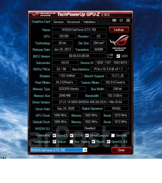 GeForce GTX 760 ����