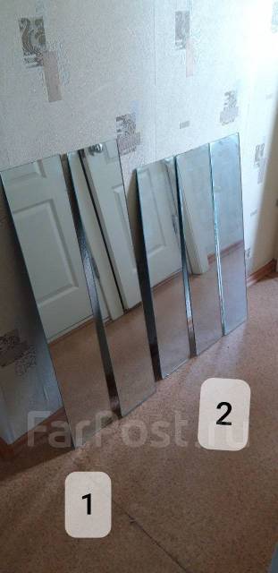 Зеркало (зеркальное полотно-остатки), б/у, в наличии. Цена: 1 500₽ во ...