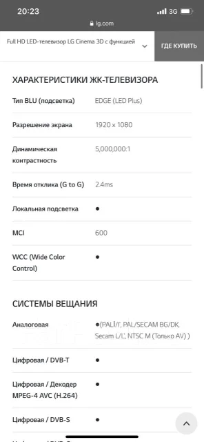 LG 32LW575S. LED ����